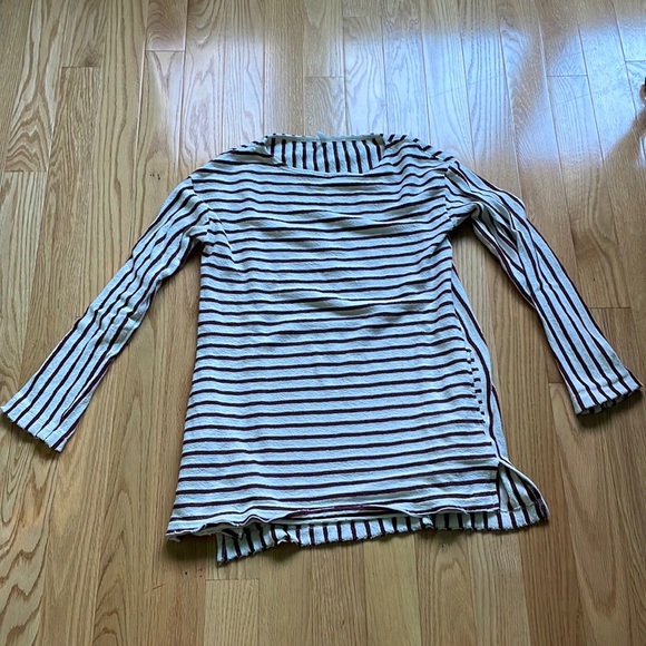 Intimately Free People Come On Over Tunic Dress Cotton White Red Striped Size S - Picture 3 of 7
